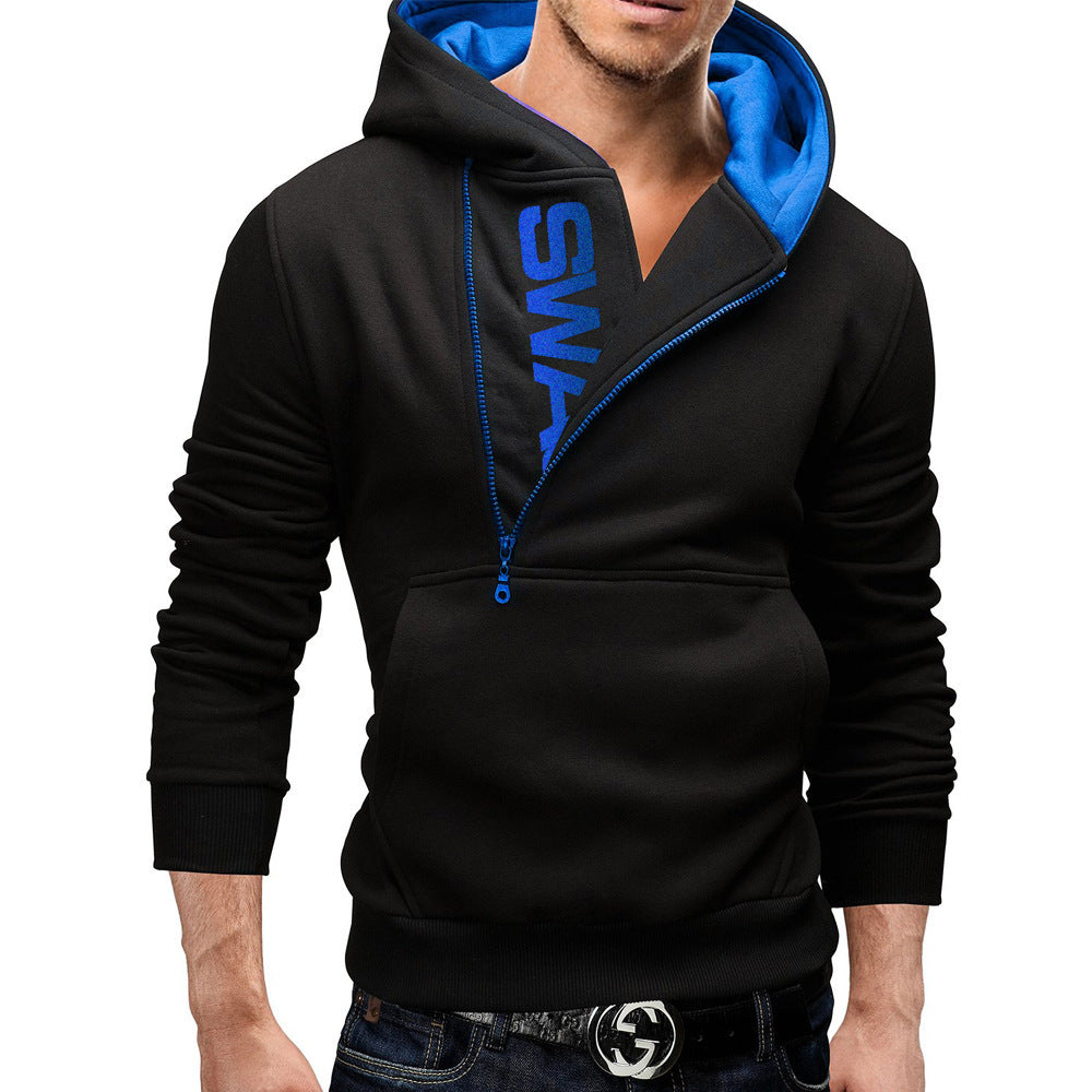 Spring And Autumn Jacket Men's Cardigan Hooded Student Sweater Plus Fat Plus Size Men's Slim Fit