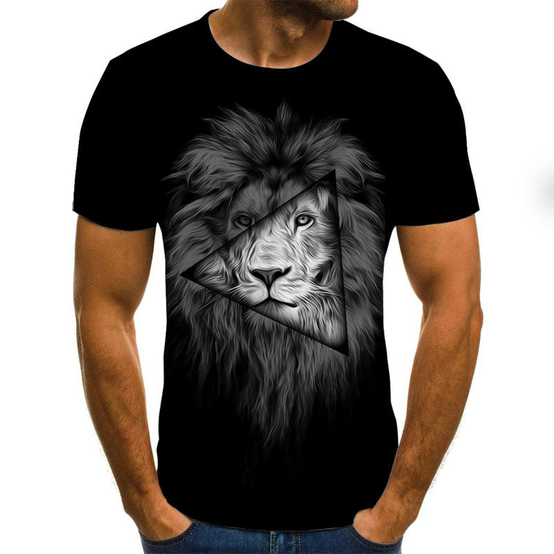 Rift Lion Digital Print Short Sleeve T-shirt