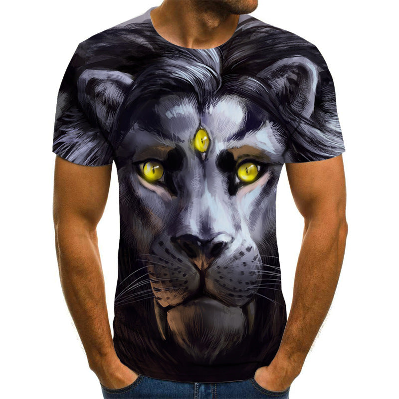 Rift Lion Digital Print Short Sleeve T-shirt