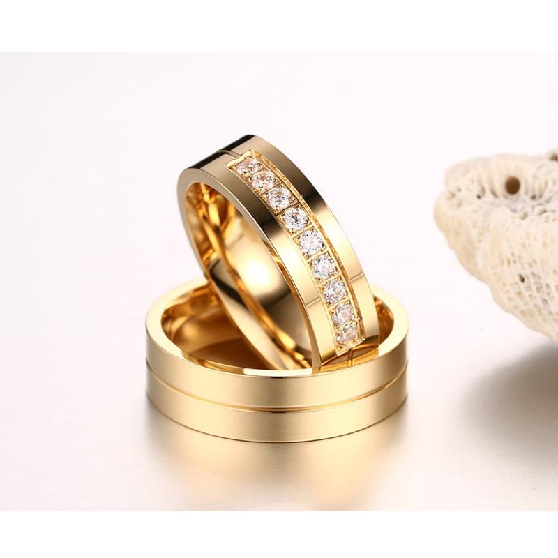 Vnox Wedding Bands Rings for Women Men Promise Jewelry