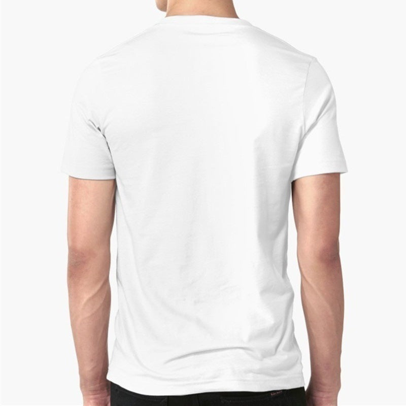 Men's Fashion Printed Short Sleeve T-shirt Round Neck Top